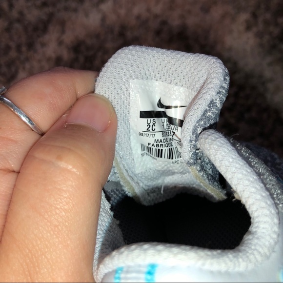 Baby Nike Blue & Gray Shoes | Size 2C - Picture 6 of 6